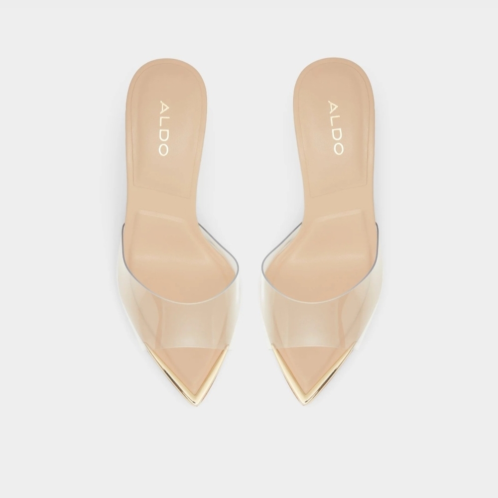 ALDO Women's Tan Pointed-Toe Mules